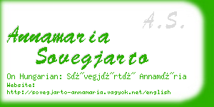 annamaria sovegjarto business card